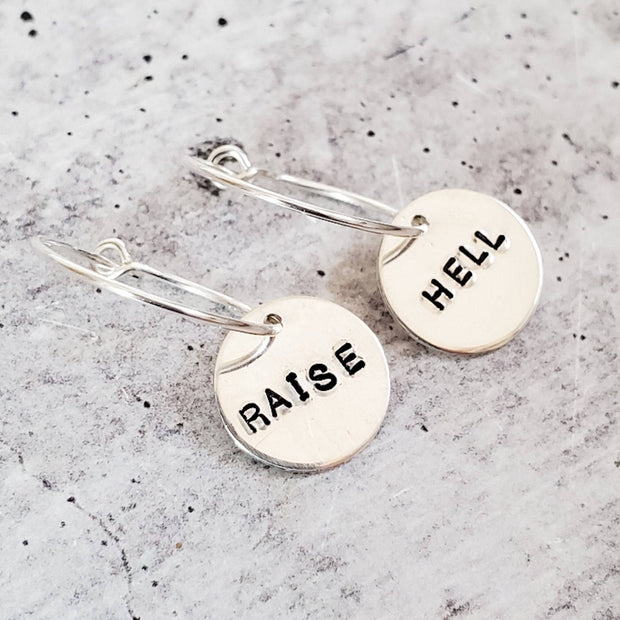 RAISE HELL Hoop Earrings