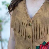 Rodeo Quincy Wild Rose Fringe Vest