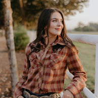 Rodeo Quincy Pretty Plaid Cowboy Button Up