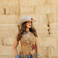 Rodeo Quincy Wild Rose Fringe Vest