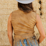 Rodeo Quincy Wild Rose Fringe Vest