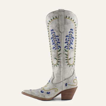 Sophia Cowboy Boots, White