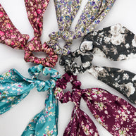 Purple Satin Scarf Scrunchie