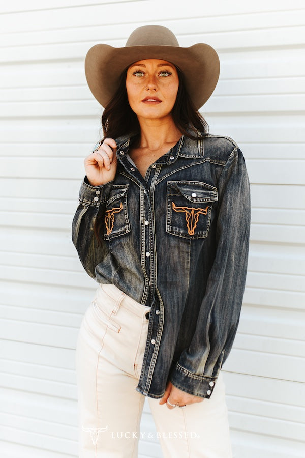 Long Sleeve Jean Snap