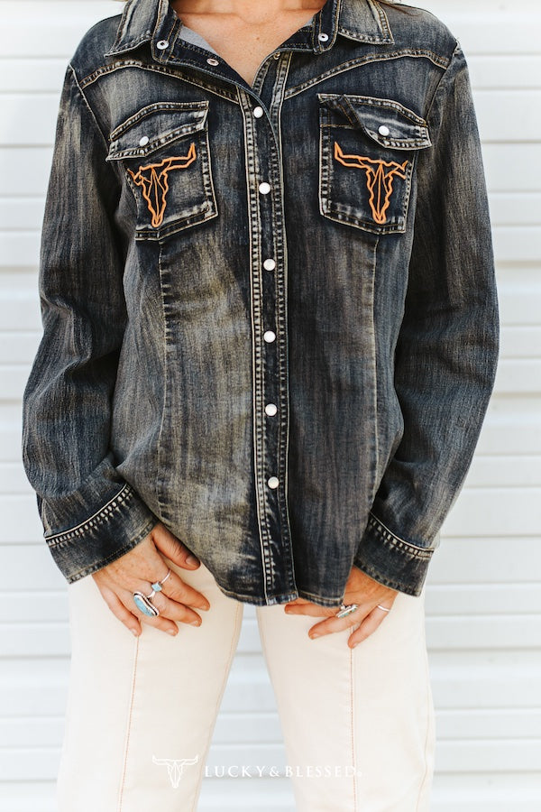 Long Sleeve Jean Snap