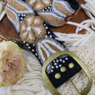 Café Embroidered Belt