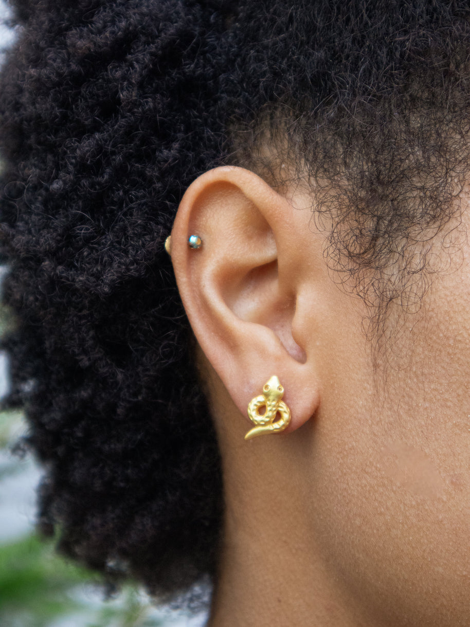 Tiny Snake Stud Earrings