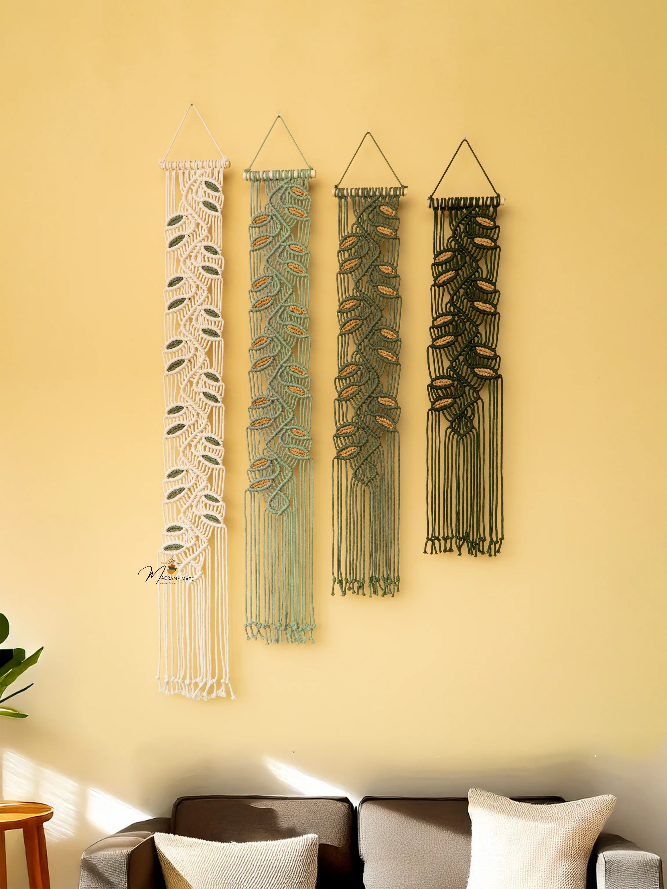 Vesta Green Macrame Wall Hangings
