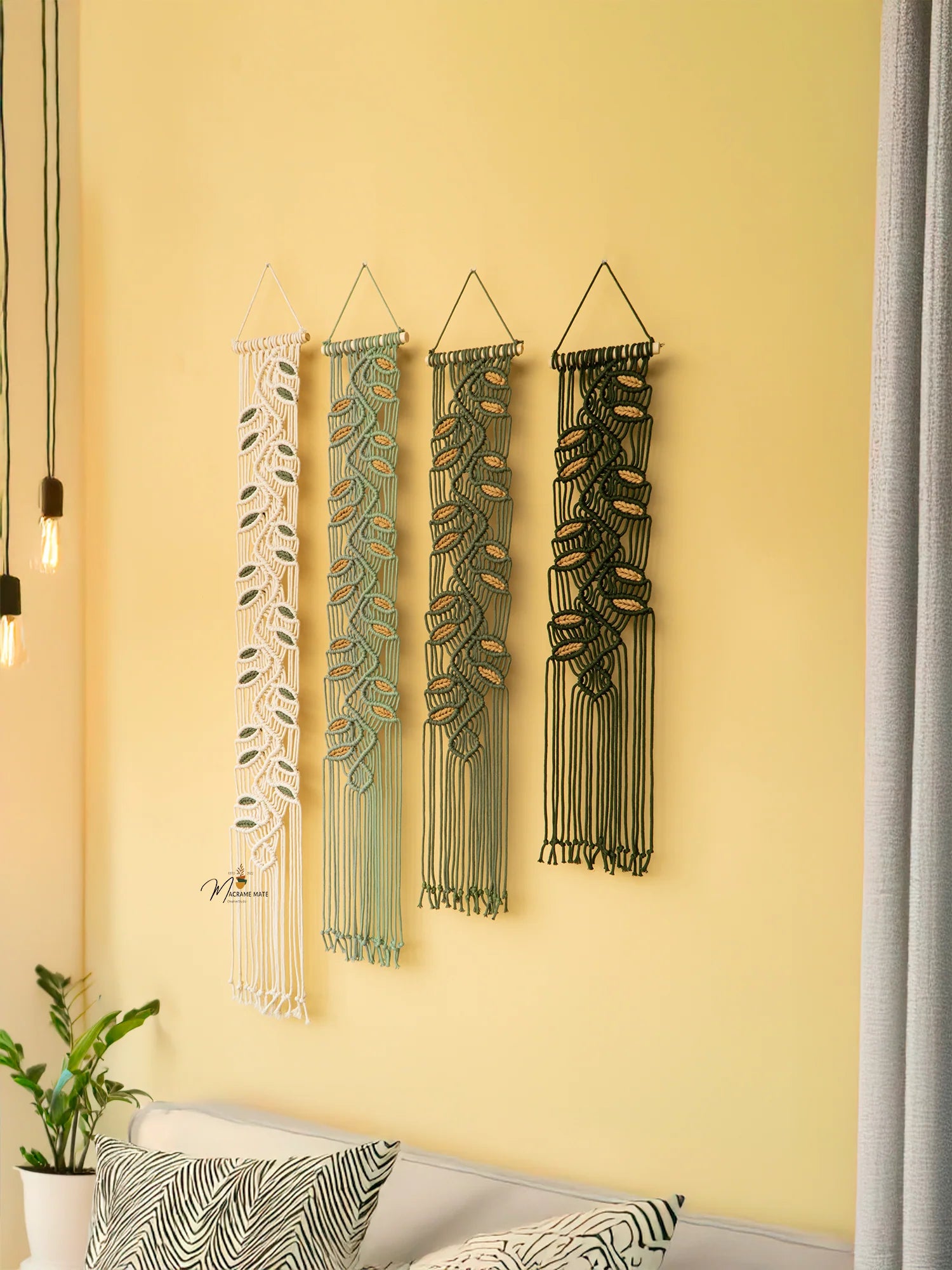 Vesta Green Macrame Wall Hangings
