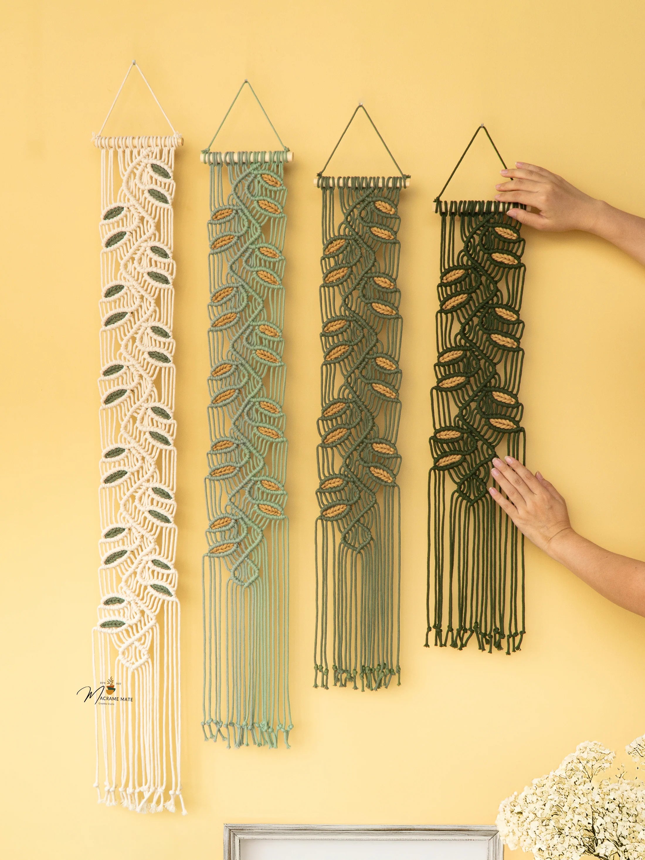 Vesta Green Macrame Wall Hangings