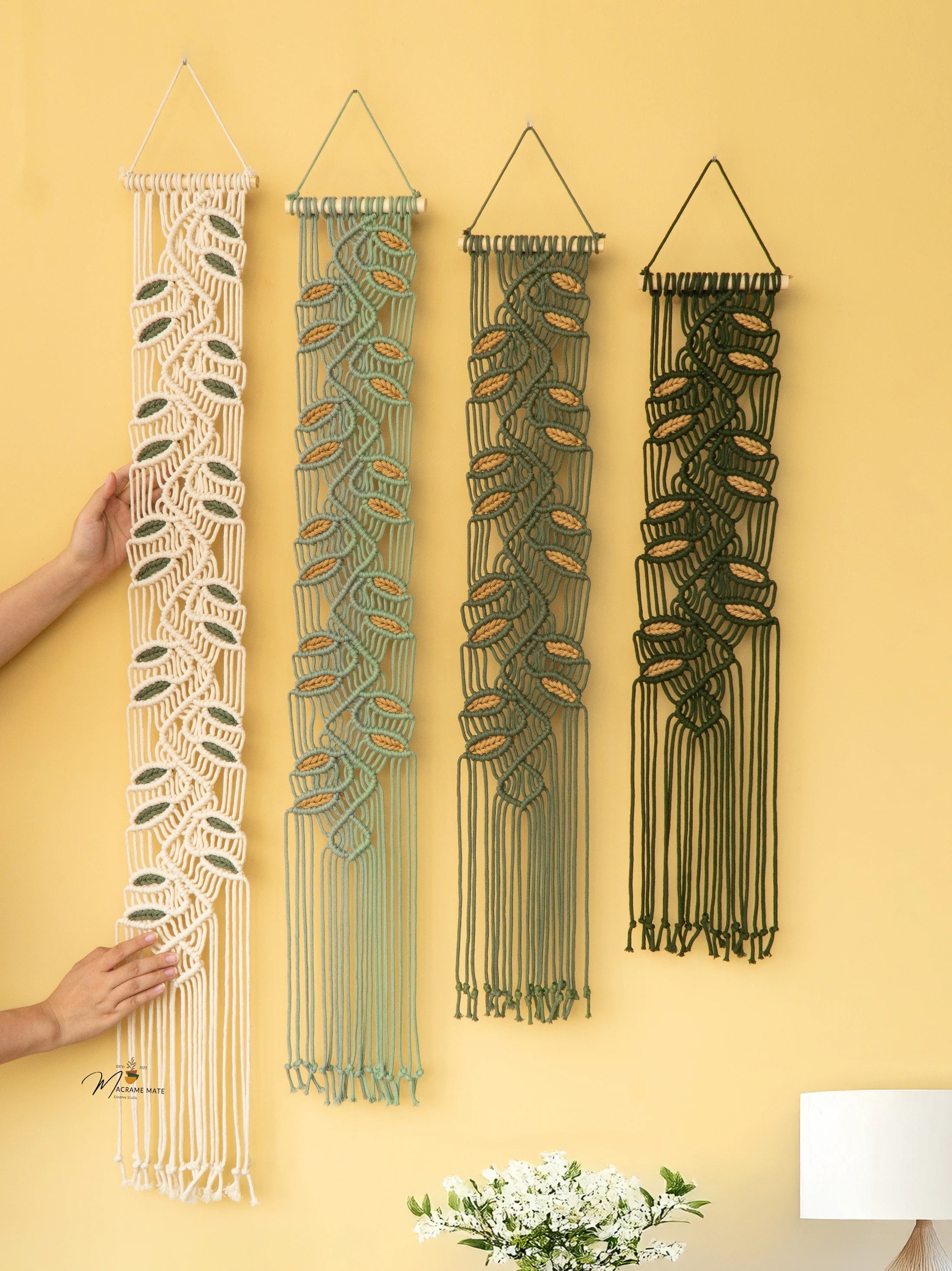 Vesta Green Macrame Wall Hangings
