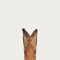Corral Tan Ankle Boot with White Embroidery