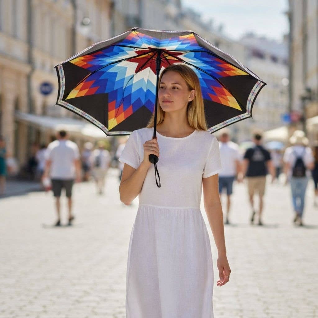 Indigo Star Golf Umbrella