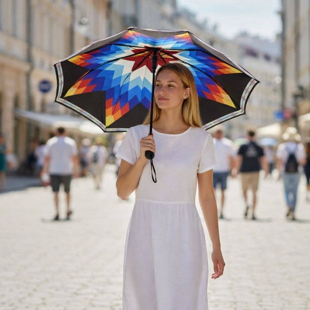 Indigo Star Golf Umbrella