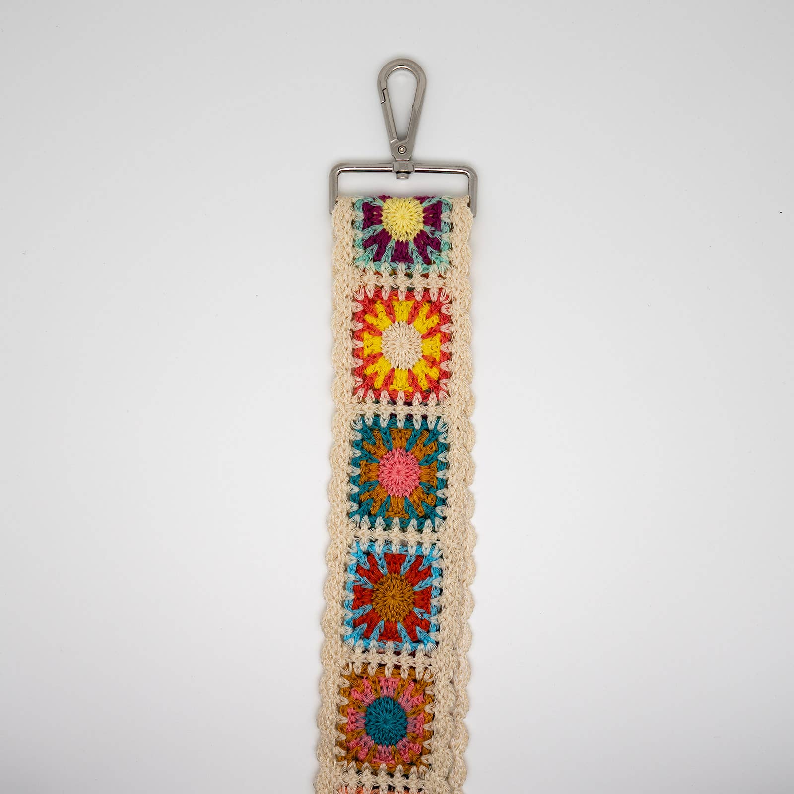 Textured Floral Adjustable Purse Strap