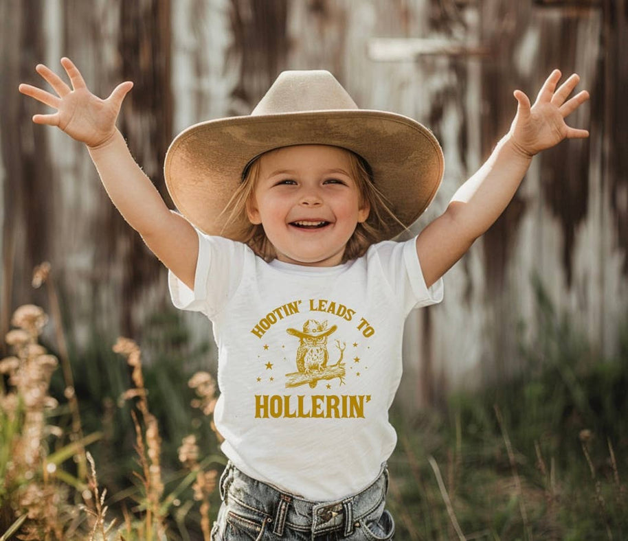 Hootin' Leads to Hollerin' Kid's Tee