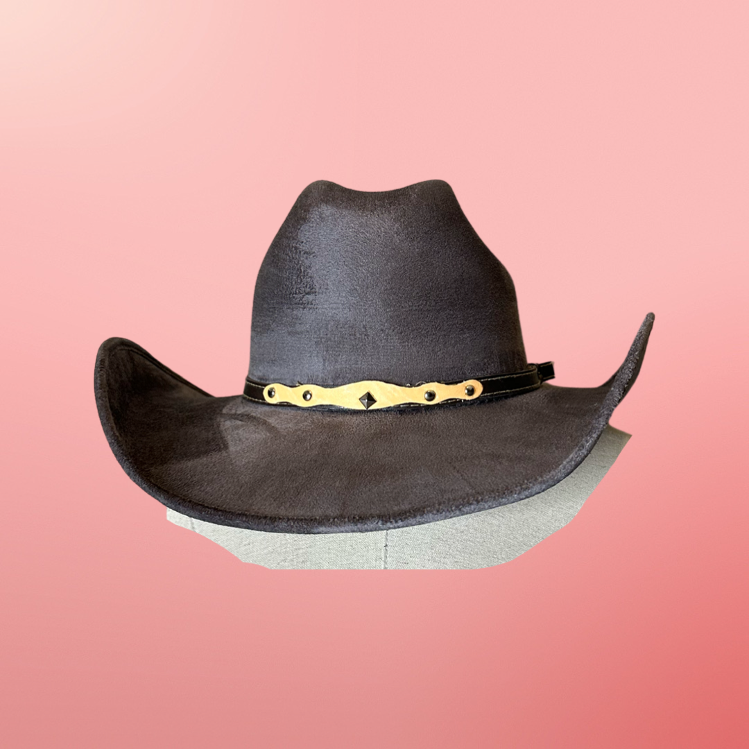 Vegan Suede Cowboy Hat 