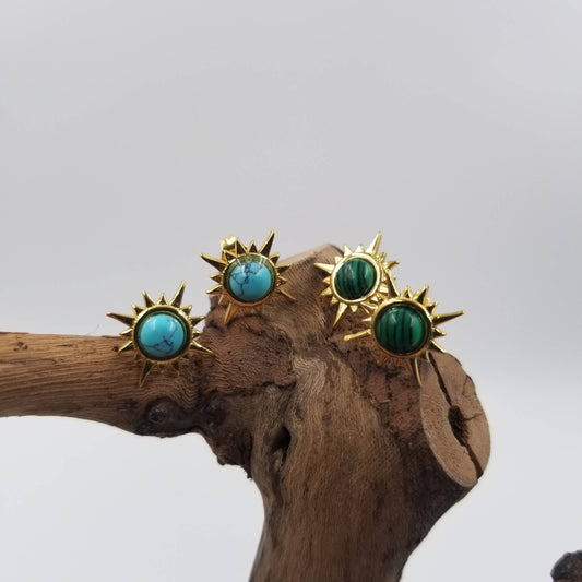 Turquoise Sunshine Studs