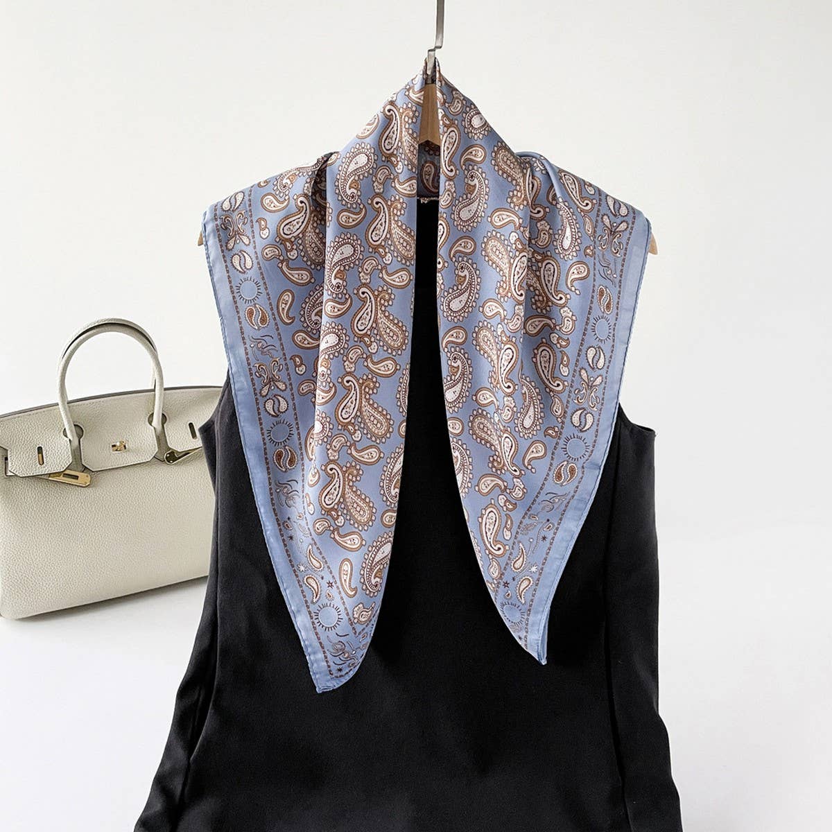 Paisley Satin Square Scarf