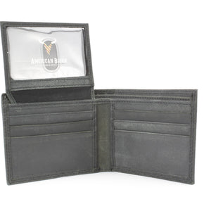 Men’s Bi-Fold Wallet with Bison Skull, Tan