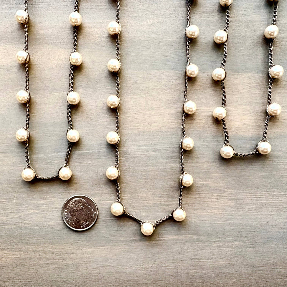 Handcrafted Glass Pearl Layering Necklace