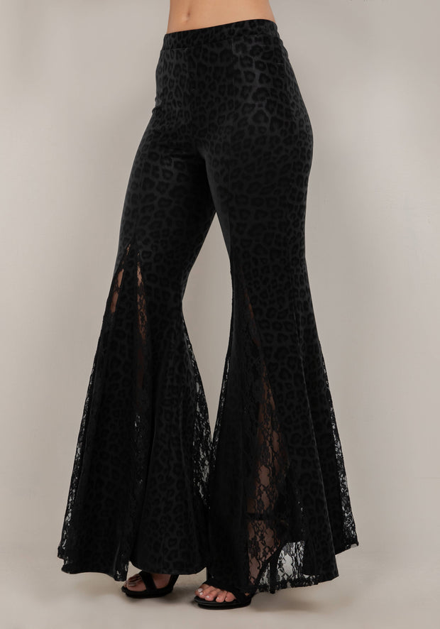Leopard & Lace Bell Bottoms