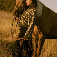 Faux Suede & Lace Buckle Skirt