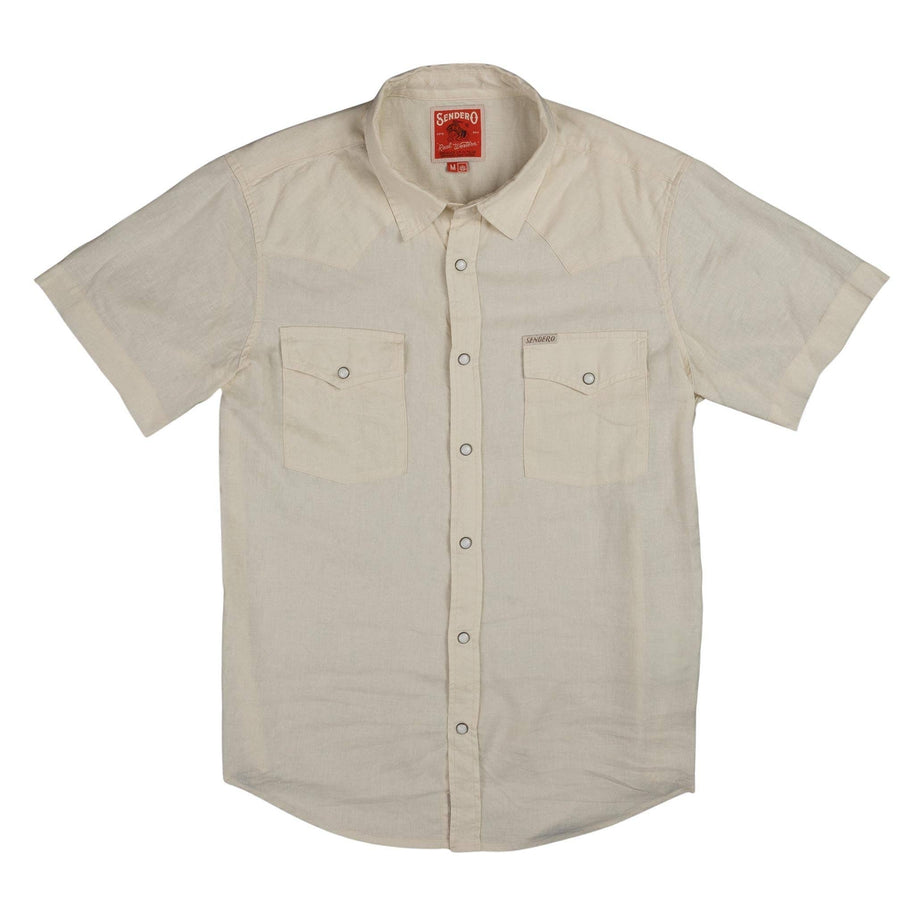 Sendero Wyatt Pearl Snap Shirt, White