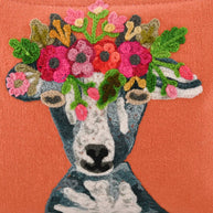 Orange Damask Goat Pouch 6X8