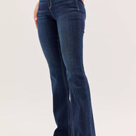 High-Rise Dark Flare Jegging