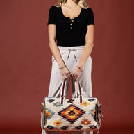 Ethnic Print Duffel Bag