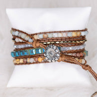 Kelly Wrap Bracelet: Amethyst Mix