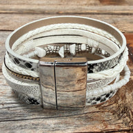 White Boho Wrap Bracelet