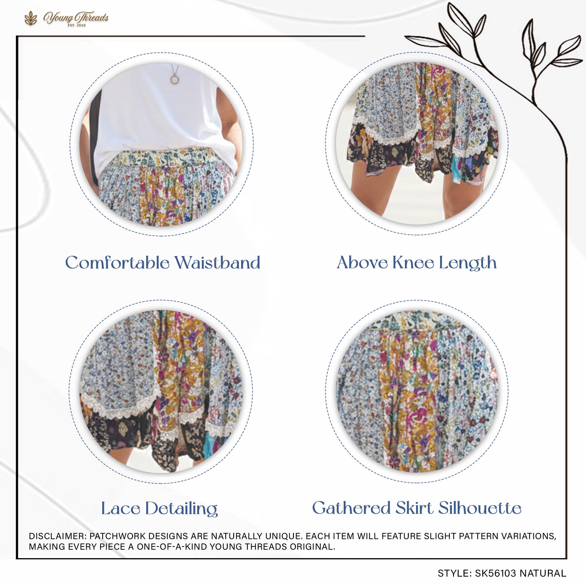 Desert Dream Festival Skirt Gathered Lace Mini
