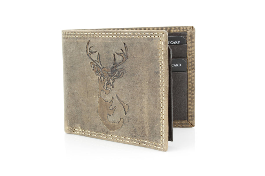 Men’s Bi-Fold Wallet with Deer