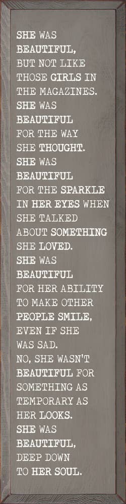 She was beautiful, but not like those girls