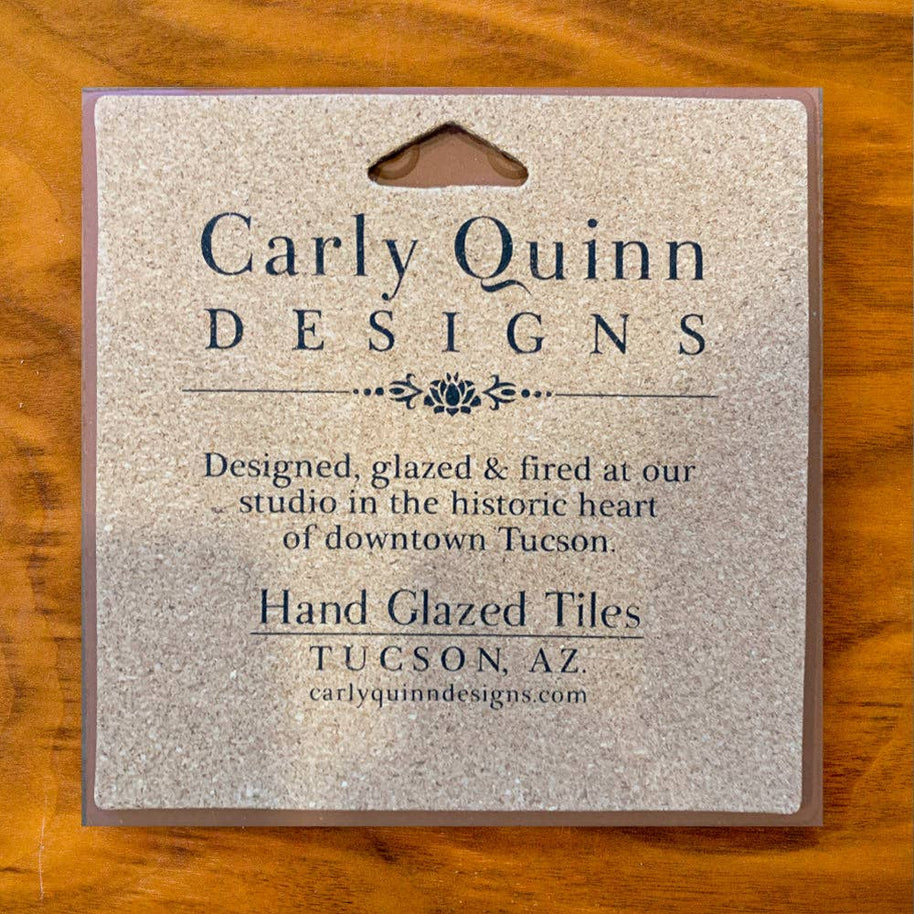 Lady Bug Hand Glazed Art Tile Trivet