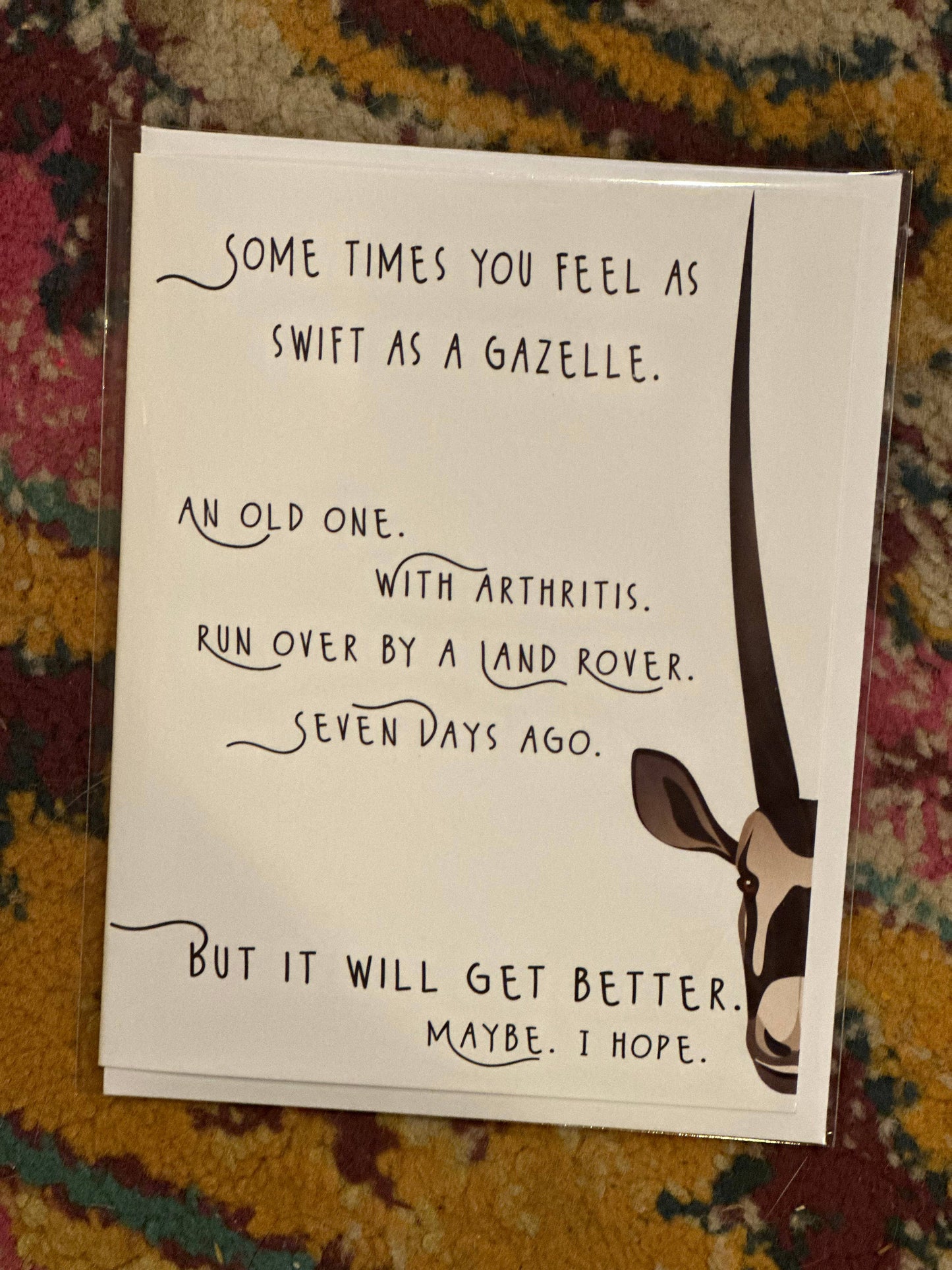 Swift as a Gazelle Greeting Card