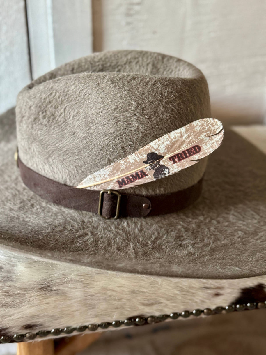 Mama Tried Skull Hat Feather