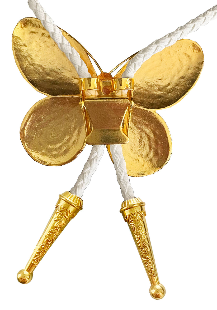 Gold Butterfly Bolo Tie