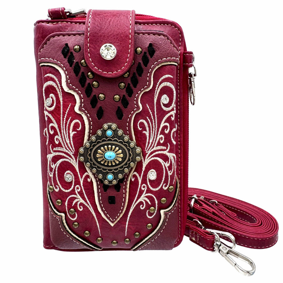 Western Crossbody Phone Wallet Purse
