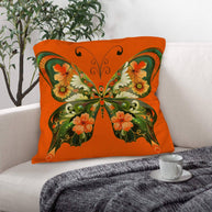 Retro Floral Butterfly Pillow