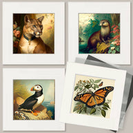 Wildlife Art Prints - Snake and Flowers