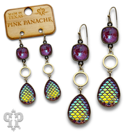 Swarovski® crystals Iridescent rainbow teardrop earrings