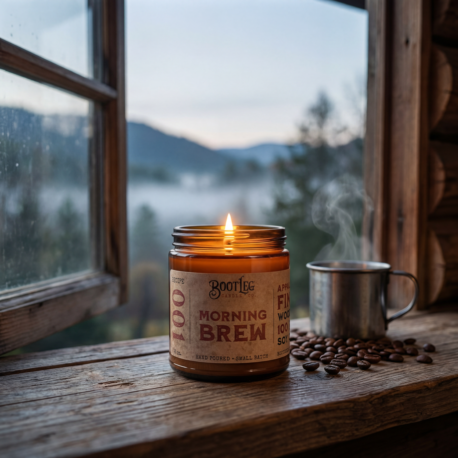 Morning Brew - 8oz Soy Wax, Wood Wick Candle