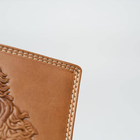 American Bison Bifold Wallet with 3D Horse Embossing