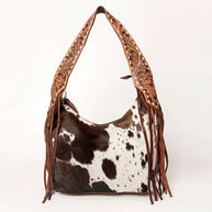 American Darling Hobo Bag Hair-On Hide with Tooled Leather Strap