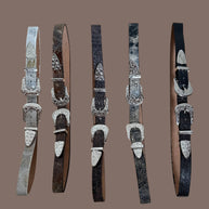 Leather Buckle Belt Hat Band