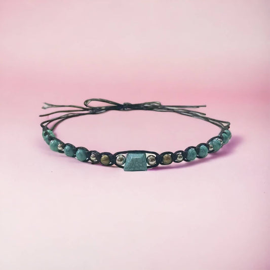 Turquoise Beaded Hat Band