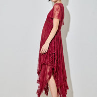 Embellished Lace Hem Dress